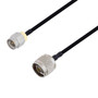 SMA Male to N Male Cable Assembly using LC141TBJ Coax, 1 FT