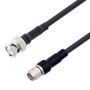 Low Loss BNC Male to SMA Male Cable Assembly using LMR-200-FR Coax, 1 FT with Times Microwave Components