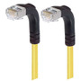 Shielded Category 6 Right Angle Patch Cable, Right Angle Down/Right Angle Down, Yellow, 20.0 ft