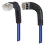 Shielded Category 6 Right Angle Patch Cable, Right Angle Left/Right Angle Down, Blue, 10.0 ft