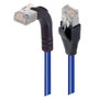 Shielded Category 6 Right Angle Patch Cable, Straight/Right Angle Up, Blue, 25.0 ft