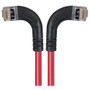 Shielded Category 6 Right Angle Patch Cable, Right Angle Left/Right Angle Right, Red, 25.0 ft