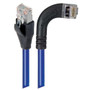 Shielded Category 6 Right Angle Patch Cable, Straight/Right Angle Right, Blue, 30.0 ft