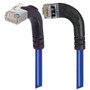 Shielded Category 6 Right Angle Patch Cable, Right Angle Left/Right Angle Up, Blue, 30.0 ft