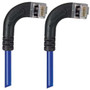Shielded Category 6 Right Angle Patch Cable, Right Angle Right/Right Angle Right, Blue, 30.0 ft