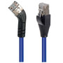 Category 5E Shielded 45° Patch Cable, Straight/Right 45° Angle, Blue 10.0 ft