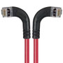 Category 5E Shielded LSZH Right Angle Patch Cable, Right Angle Left/Right Angle Right, Red, 1.0 ft