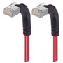 Category 5E Shielded LSZH Right Angle Patch Cable, Right Angle Up/Right Angle Up, Red, 2.0 ft