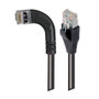 Category 5E Shielded LSZH Right Angle Patch Cable, Straight/Right Angle Left, Black, 30.0 ft