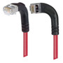 Category 5E Shielded LSZH Right Angle Patch Cable, Right Angle Left/Right Angle Down, Red, 7.0 ft