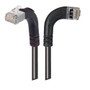 Category 5E Shielded LSZH Right Angle Patch Cable, Right Angle Right/Right Angle Up, Black, 10.0 ft