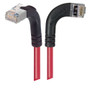 Category 5E Shielded LSZH Right Angle Patch Cable, Right Angle Right/Right Angle Up, Red, 10.0 ft