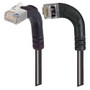 Category 5E Shielded LSZH Right Angle Patch Cable, Right Angle Left/Right Angle Up, Black, 1.0 ft