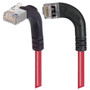 Category 5E Shielded LSZH Right Angle Patch Cable, Right Angle Left/Right Angle Up, Red, 15.0 ft