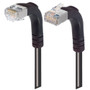 Category 5E Shielded LSZH Right Angle Patch Cable, Right Angle Up/Right Angle Down, Black, 2.0 ft