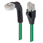 Category 5E Shielded Right Angle Patch Cable, Straight/Right Angle Down, Green 1.0 ft