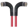 Category 5E Shielded Right Angle Patch Cable, Right Angle /Left Angle, Red 1.0 ft