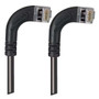 Category 5E Shielded Right Angle Patch Cable, RA Right Exit/RA Right Exit, Black 1.0 ft