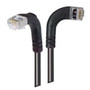 Category 5E Shielded Right Angle Patch Cable, Right Angle Right/Right Angle Down, Black 1.0 ft
