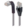 Category 5E Shielded Right Angle Patch Cable, Straight/Right Angle Up, Gray 2.0 ft