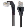 Category 5E Shielded Right Angle Patch Cable, Straight/Right Angle Down, Black 2.0 ft