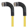 Category 5E Shielded Right Angle Patch Cable, Left Angle /Left Angle, Yellow 2.0 ft