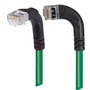 Category 5E Shielded Right Angle Patch Cable, Right Angle Left/Right Angle Down, Green 1.0 ft