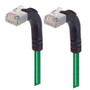 Category 5E Shielded Right Angle Patch Cable, Right Angle Up/Right Angle Up, Green 5.0 ft