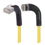 Category 5E Shielded Right Angle Patch Cable, RA Left Exit/RA Up, Yellow 2.0 ft
