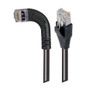 Category 5E Shielded Right Angle Patch Cable, Right Angle Left/Straight, Black 5.0 ft