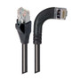 Category 5E Shielded Right Angle Patch Cable, Right Angle /Straight, Black 5.0 ft