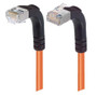 Category 5E Shielded Right Angle Patch Cable, Down/Right Angle Up, Orange 3.0 ft