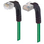 Category 5E Shielded Right Angle Patch Cable, Down/Right Angle Up, Green 3.0 ft