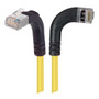 Category 5E Shielded Right Angle Patch Cable, Right Angle Right/Right Angle Up, Yellow 3.0 ft