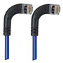 Category 5E Shielded Right Angle Patch Cable, RA Right Exit/RA Right Exit, Blue 7.0 ft