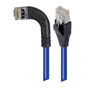 Category 5E Shielded Right Angle Patch Cable, Right Angle Left/Straight, Blue 7.0 ft