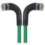 Category 5E Shielded Right Angle Patch Cable, Right Angle /Left Angle, Green 7.0 ft