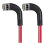 Category 5E Shielded Right Angle Patch Cable, Left Angle /Left Angle, Red 10.0 ft