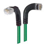 Category 5E Shielded Right Angle Patch Cable, Right Angle Right/Right Angle Down, Green 5.0 ft