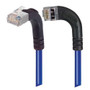 Category 5E Shielded Right Angle Patch Cable, RA Left Exit/RA Up, Blue 7.0 ft