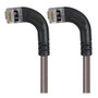 Category 5E Shielded Right Angle Patch Cable, Left Angle /Left Angle, Gray 15.0 ft