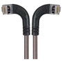 Category 5E Shielded Right Angle Patch Cable, Right Angle /Left Angle, Gray 15.0 ft