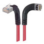 Category 5E Shielded Right Angle Patch Cable, Right Angle Right/Right Angle Up, Red 10.0 ft