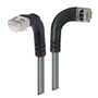 Category 5E Shielded Right Angle Patch Cable, Right Angle Right/Right Angle Down, Gray 10.0 ft