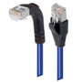 Category 5E Shielded Right Angle Patch Cable, Straight/Right Angle Down, Blue 30.0 ft