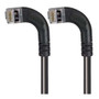 Category 5E Shielded Right Angle Patch Cable, Left Angle /Left Angle, Black 30.0 ft