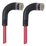 Category 5E Shielded Right Angle Patch Cable, RA Right Exit/RA Right Exit, Red 20.0 ft