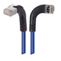 Category 5E Shielded Right Angle Patch Cable, Right Angle Right/Right Angle Up, Blue 20.0 ft