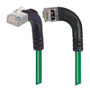 Category 5E Shielded Right Angle Patch Cable, RA Left Exit/RA Up, Green 25.0 ft