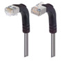 Category 5E Shielded Right Angle Patch Cable, Down/Right Angle Up, Gray 25.0 ft